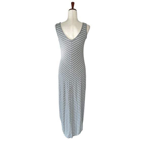 Athleta Women's Medium Maxi Dress "Heather Grey Cross-Shore" Sleeveless (box 15) - Picture 6 of 9
